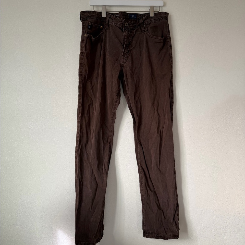 Men’s AG Graduate Brown Jeans Size 36